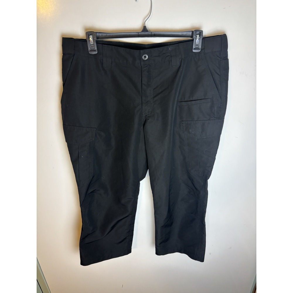 511 Tactical Pants Mens 36x32 Fast Tac Cargo Ripstop Black Trouser Short Hemmed